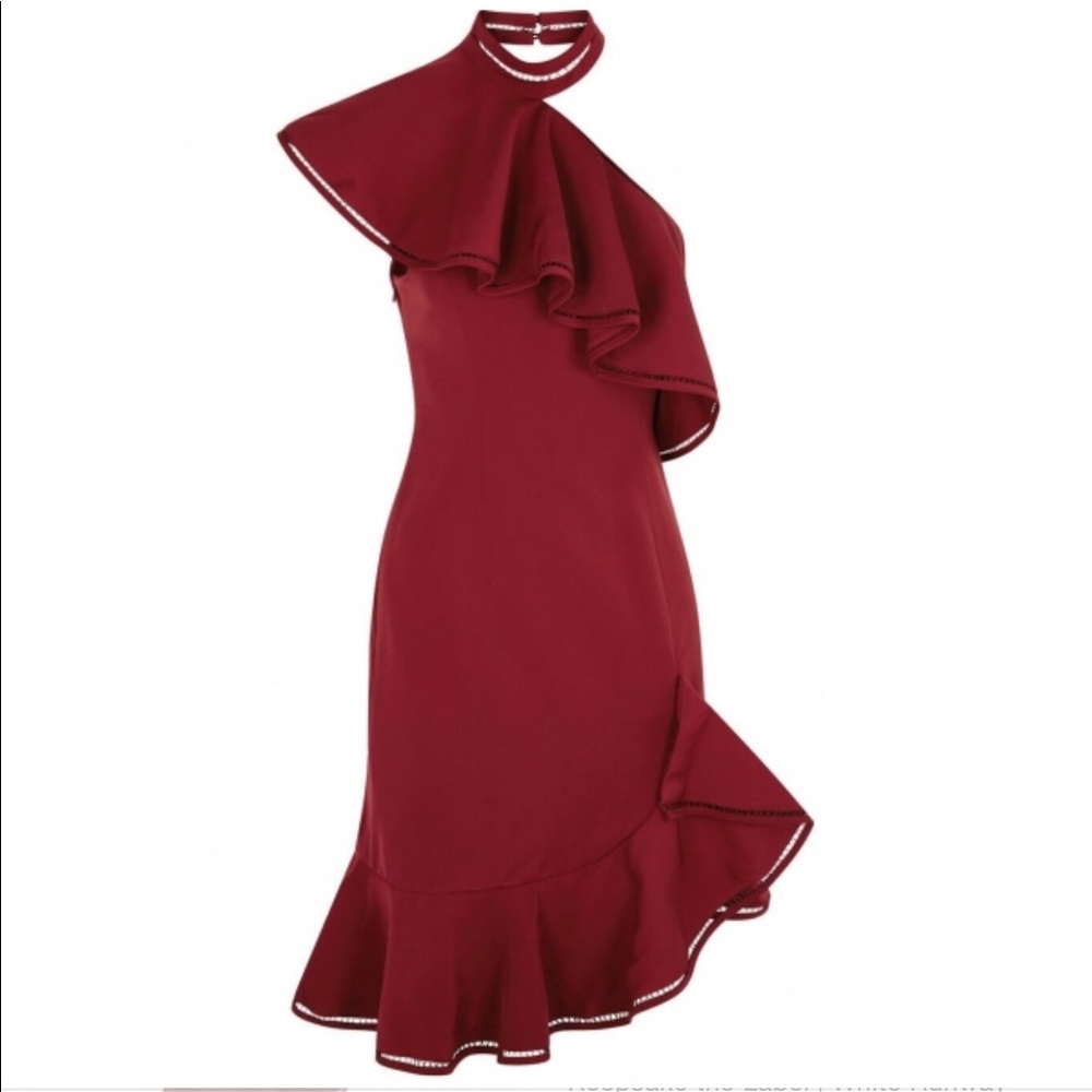 NWT Keepsake Red Ruffle Holiday Dress